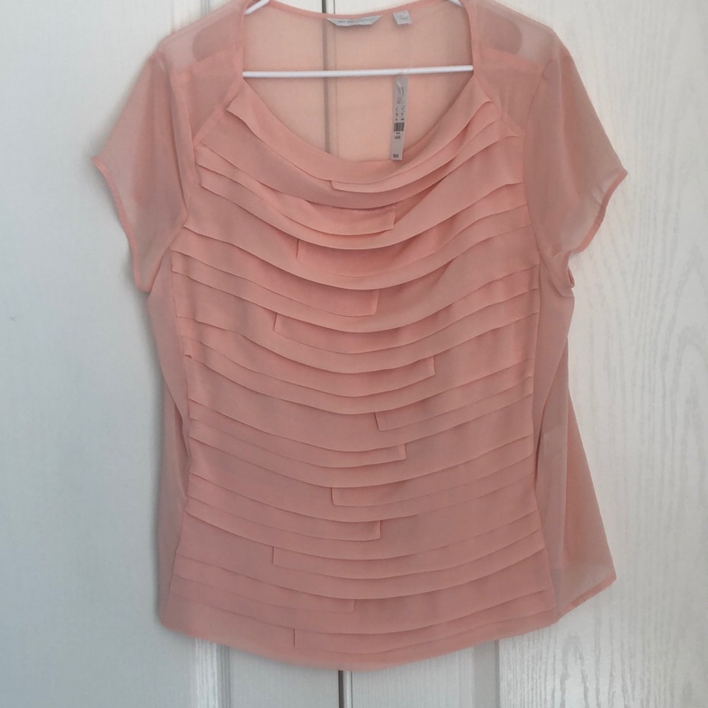 NWT NY&C blouse peach size XL